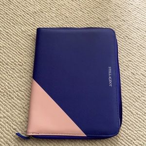 Stella & Dot jewelry portfolio case blue/pink nwot